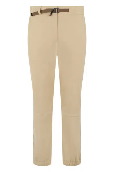 Moncler Grenoble Belted Straight Trousers In Neutral