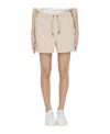 Moncler Grenoble Bermuda With Logo In Nude