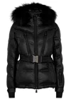 Moncler Bernins Quilted Nylon Down Jacket In Black