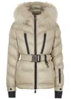 Moncler Bernin Quilted Shell Jacket In Ivory
