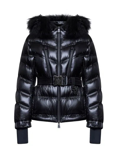 Moncler Grenoble Bernins Belted Puffer Jacket In Black