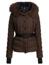 Moncler Grenoble "beverley" Ski Down Jacket In Brown