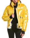 Moncler Yellow Polyester Biche Down Jacket In Gold