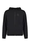 Moncler Men's Bissen Hooded Techno Fabric Raincoat In Black