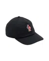 Moncler Grenoble Branded Baseball Cap In Black