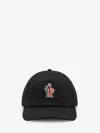 Moncler Grenoble  Black Cap With Visor And Logo Patch