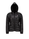 Moncler Karura Transformable Shiny Black Puffer Jacket In Black