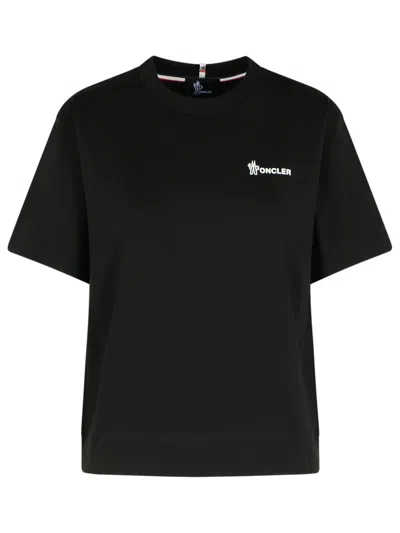 MONCLER MONCLER GRENOBLE BLACK COTTON T-SHIRT