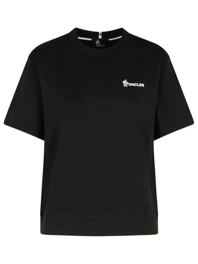 MONCLER MONCLER GRENOBLE BLACK COTTON T-SHIRT