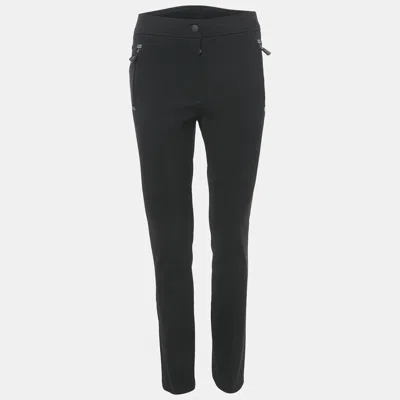 Pre-owned Moncler Grenoble Black Gabardine Trousers M
