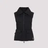 Moncler Grenoble Black Polyester Sleeveless Hallaine Down Jacket In Blue
