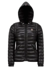 Moncler Karura Transformable Shiny Black Puffer Jacket In Black