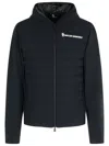Moncler Hooded Long Sleeve Jacket With Side Pockets In Black