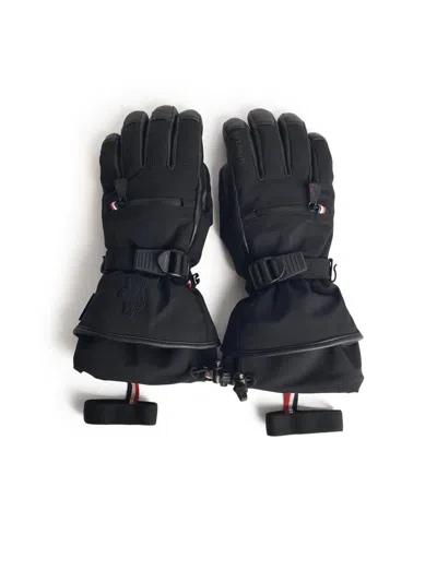 Moncler Grenoble Black Polyamide Blend Padded Gloves