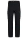 Moncler Grenoble Black Cargo Pants With Adjustable Waist In Stretch Fabric Woman In Black