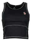 Moncler Grenoble Black Polyamide Elastane Top In Black