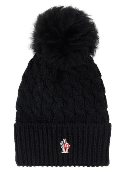 MONCLER CUFFIA IN LANA NERA DONNA
