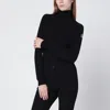 Moncler Black Wool-blend Turtleneck Sweater In Black