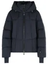 Moncler Hooded Down Ski Jacket Drawstring In Black