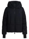 Moncler Ski Jacket With Hood And Elastic Cuffs In Black