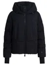 Moncler Ski Jacket With Hood And Elastic Cuffs In Black