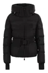 Moncler Bouquetin Padded Jacket Drawstring In Black