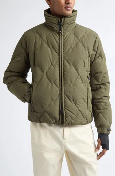 Moncler Grenoble Bramans Down Bomber Jacket In Green