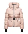Moncler Grenoble Buckled Waist Padded Jacket In Pink
