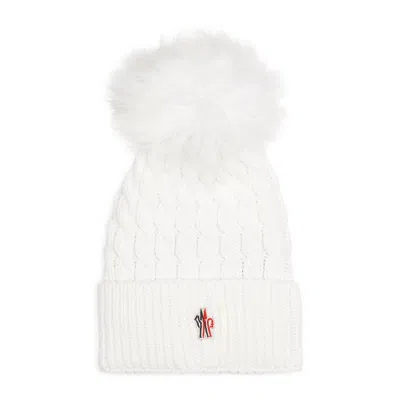 Moncler Cuffed Wool Hat In White