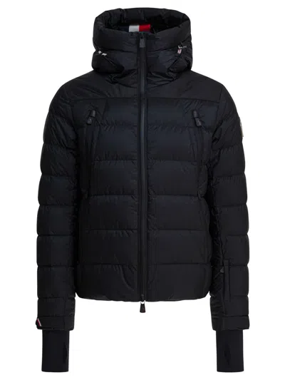 Moncler Hooded Quilted Ski Down Jacket In Black