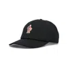 Moncler Grenoble Black Baseball Cap With Logo Embroidery In Cotton Man In Black