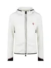 Moncler Fleece Zip-up Hoodie In White