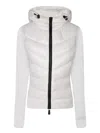 Moncler Technical Fleece And Nylon Jacket In White