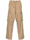 Moncler Ripstop Straight Trousers In Brown