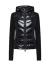 Moncler Padded Fleece Jacket In Black