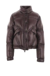 Moncler Dark Brown Cluses Down Jacket In Dark Red