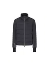 Moncler Gray Pocol Mid Layer Down Jacket In Gray