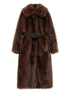 Moncler Grenoble Belted Coat In Multi