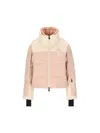 Moncler Pink And Ivory Stennes Down Jacket In Multicolor