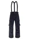 Moncler Grenoble Corduroy Dungarees In Blue