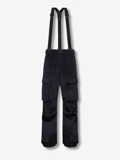 Moncler Grenoble Corduroy Dungarees In Blue