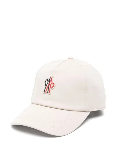 Moncler Grenoble Cotton Baseball Cap In White