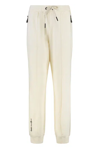 Moncler Grenoble Cotton Blend Trousers In Neutral