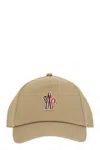 Moncler Grenoble Cotton Gabardine Baseball Cap In Beige