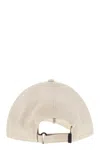 Moncler Grenoble Cotton Gabardine Baseball Cap In Beige