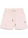 Moncler Water-repellent Windproof Drawstring Waistband Shorts In Pink