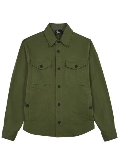 Moncler Grenoble Cotton Overshirt In Green