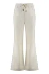 Moncler Elastic Waistband Flared Leg Track-pants In White