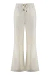Moncler Elastic Waistband Flared Leg Track-pants In White