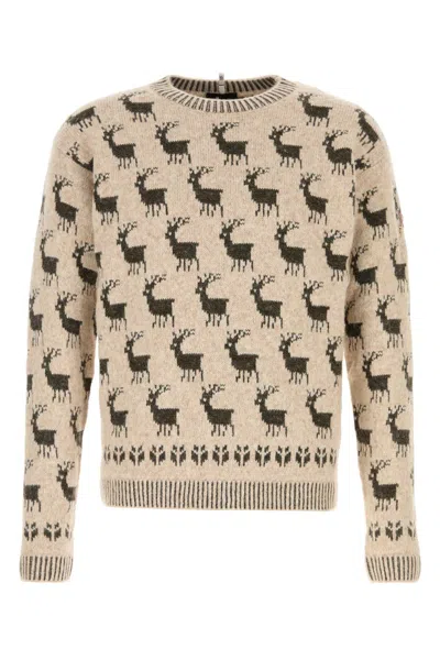 Moncler Grenoble Fair Isle Crew Neck Knitted Sweater In Multi